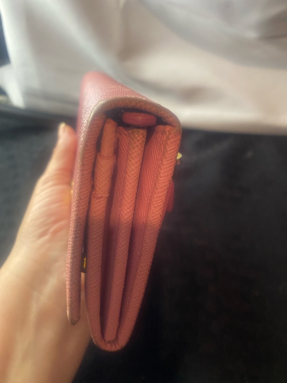 Prada Pink long wallet w/ ID card holder see pics - Picture 3 of 12